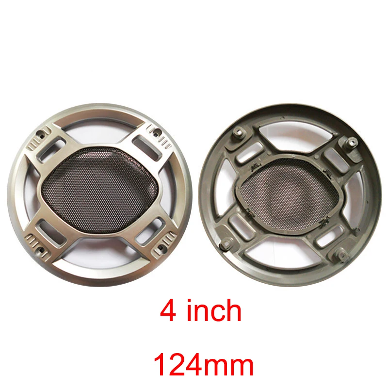 

LEORY 2PCs 4 inch Car Audio Speaker Grelle Protective Cover Mesh Decorative Circle for Car Subwoofer