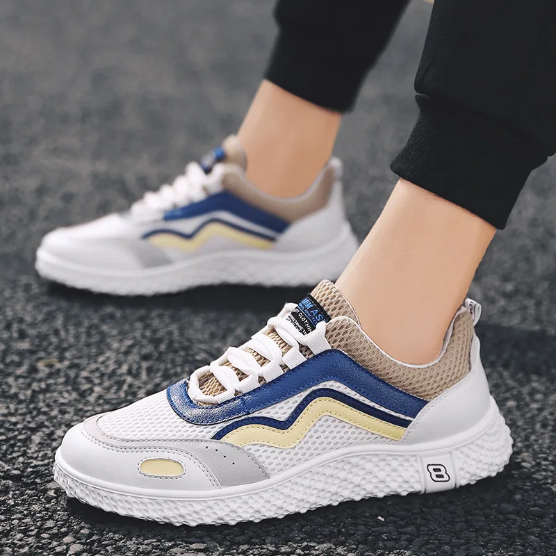 

QWEDF 2019 new men's shoes lightweight mesh sports shoes men's sports shoes fashion breathable men's casual walking shoes YN-37