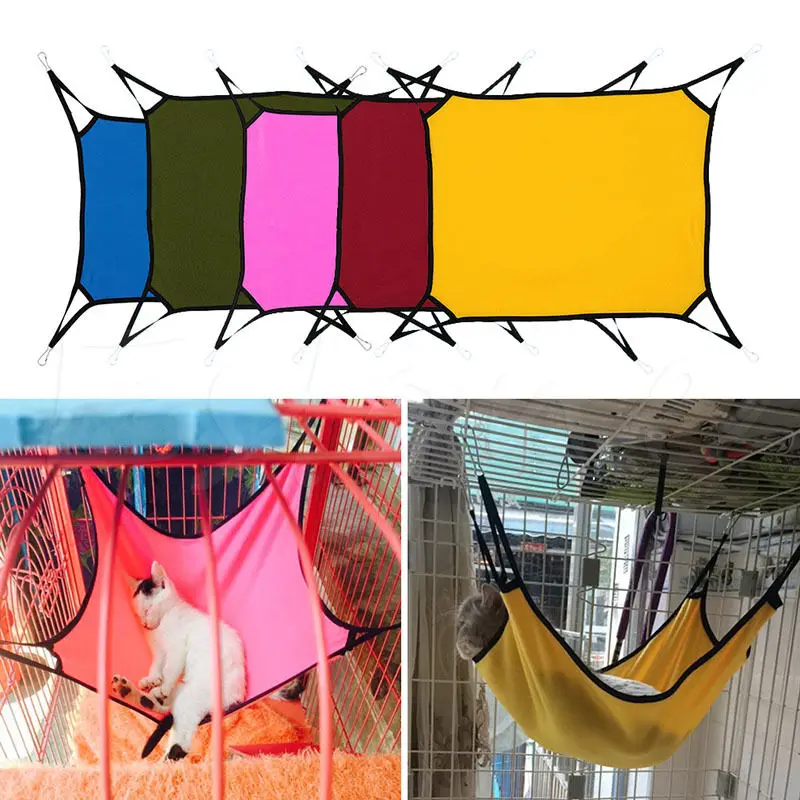 

Pet Cat Hamster Cage Beds Rabbit Cat Hammock Beds Soft Fleece For Pet Sleeping Hanging