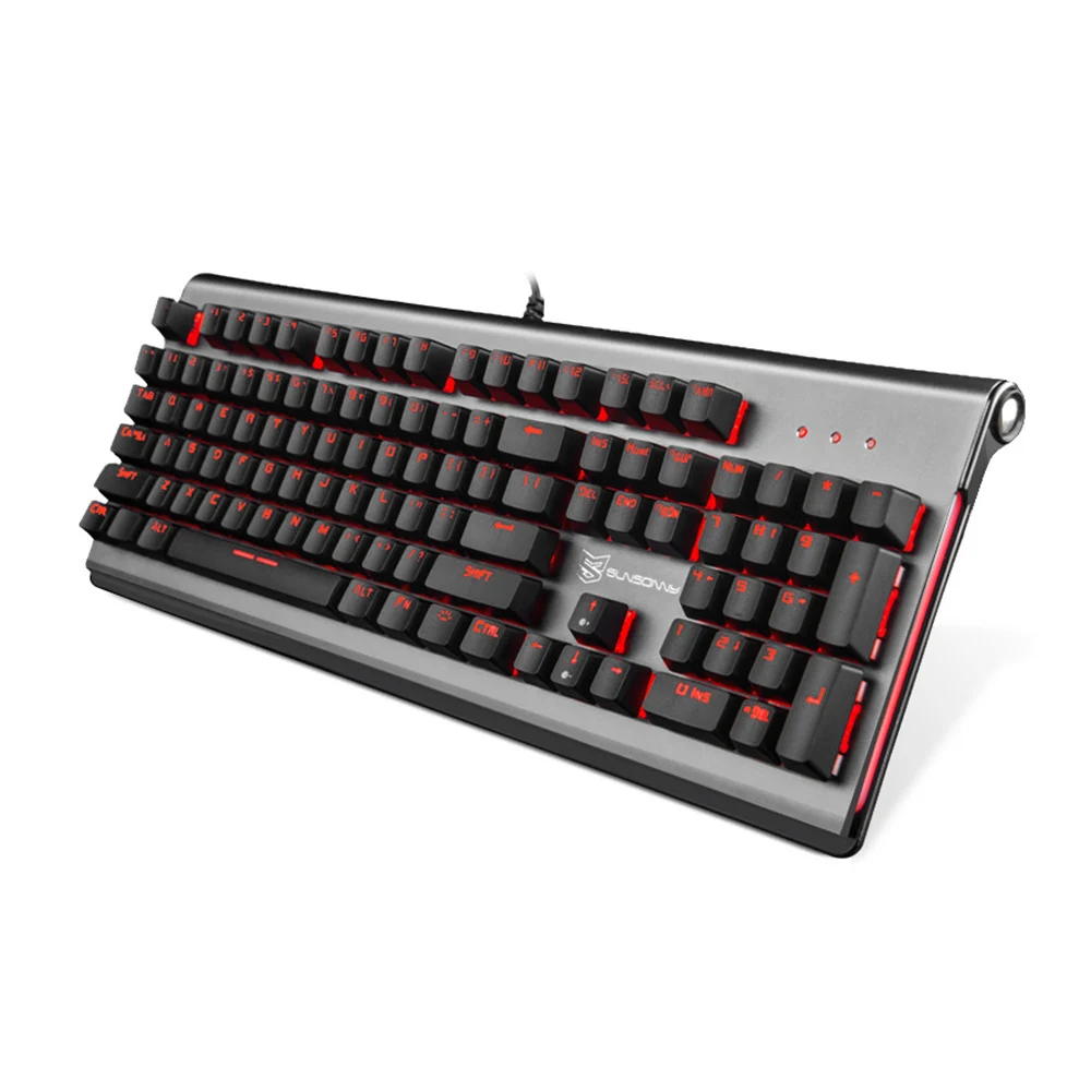 SUNSONNY S J6 Проводная Механическая игровая клавиатура синий переключатель