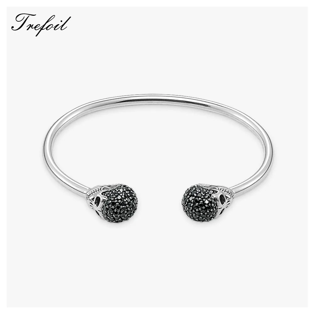

Bracelets Bangles Skull Skeleton Black CZ Pave,Fashion Jewelry Trendy Wrap Geometric Bracelet Gift For Women and Men 2018 Brelok