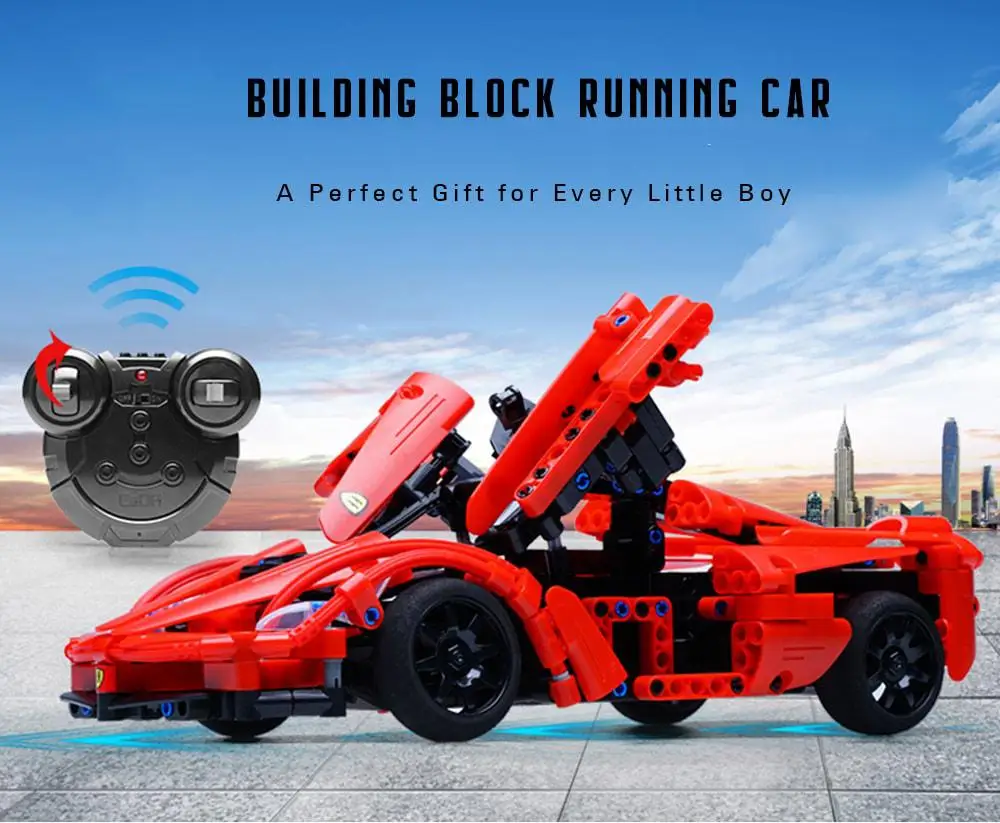 LeadingStar дистанционное управление электрический спортивный автомобиль игрушка DIY сборки строительные блоки RC автомобиль дети игрушки подарки для мальчиков