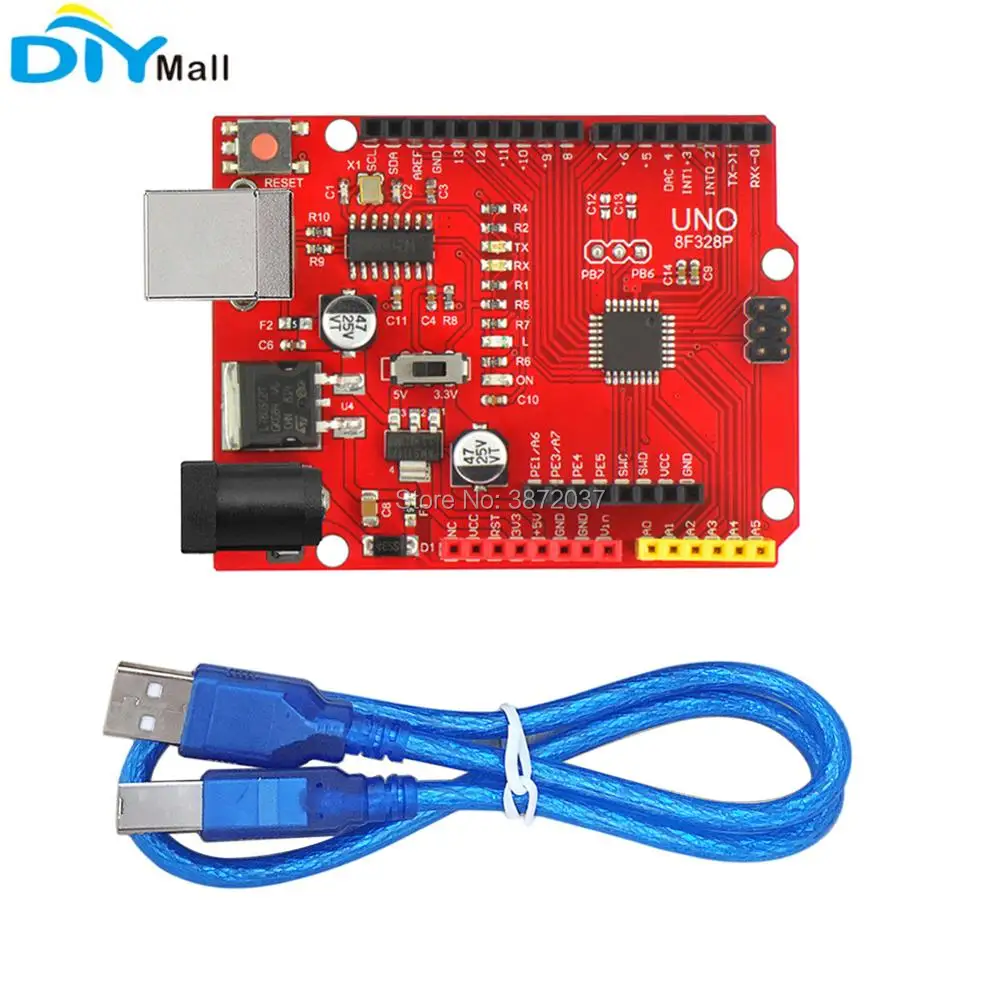 5 шт./лот LGT8F328P LQFP32 UNO макетная плата CH340G USB к серийному микроконтроллеру для Arduino R3