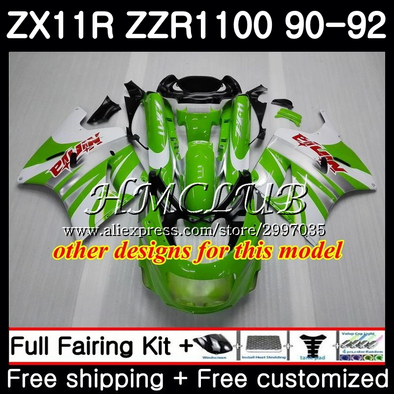 Корпус темно синий Лидер продаж для KAWASAKI NINJA ZX 11R ZZR1100 1990 1991 1992 50HC.7 ZZR 1100 ZX11 R 11 ZX11R 90 91