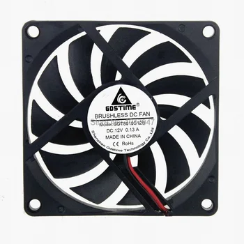 

1pcs Gdstime 12Volt 2P 80mm 8cm 80x10mm 8010 Mini DC Axial Flow Cooling Cooler Fan