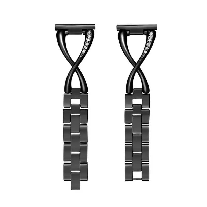 Металлический браслет с кристаллами X форма часы наручные ремешок для Fitbit