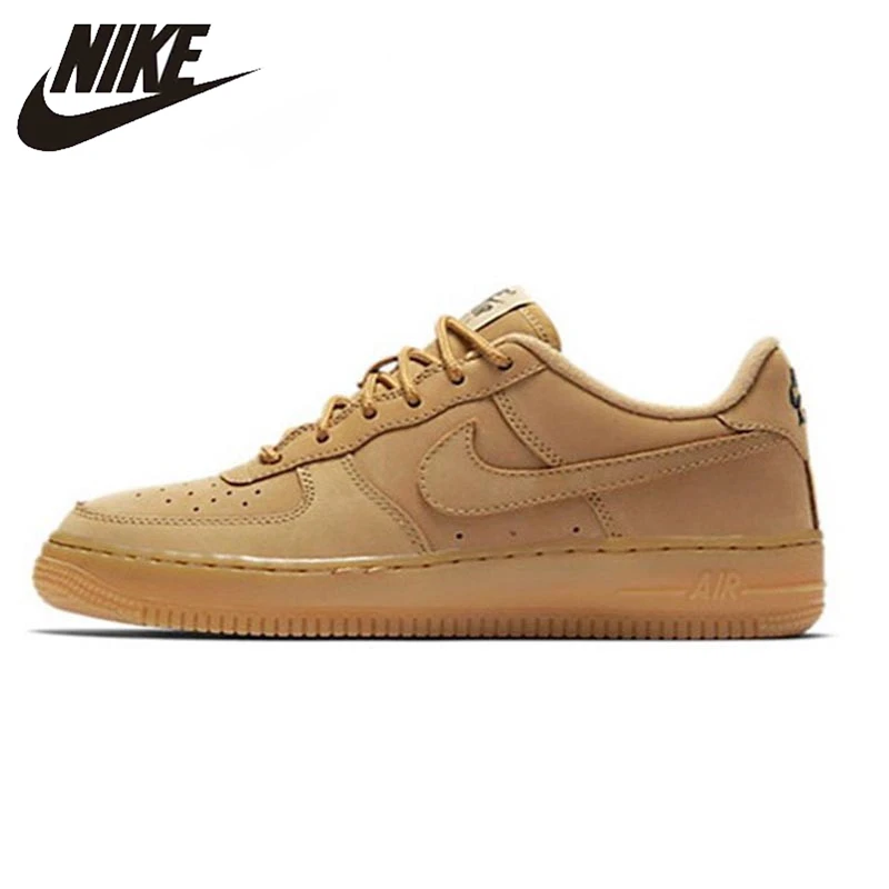 

Nike Air Force 1 AF1 Breathable Men's Skateboarding Shoes Wheat Low Outdoor Sports Sneakers #888853-200