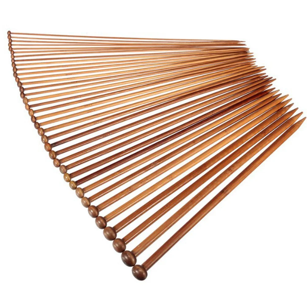 

18 Pairs Crochet Bamboo Crafts Handle Household Weave Yarn Sewing Knitting Needle Home