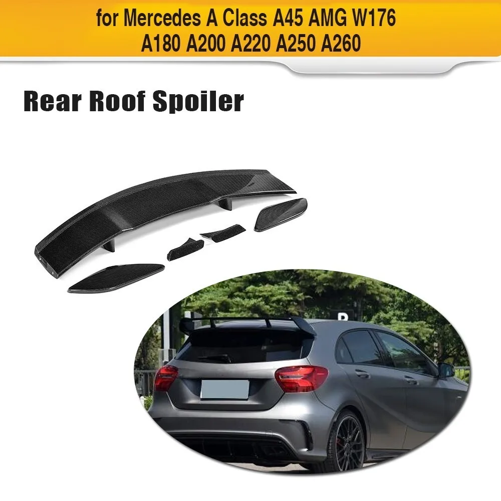 Автомобиль спойлер для Mercedes-Benz A180 A200 A250 A45 A45 AMG 2013- хэтчбек 4 двери из углеродного волокна Защита от солнца на заднее стекло авто спойлер