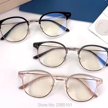 Нежная Классическая оправа для очков, очки для близорукости по рецепту, полуоправа для компьютера, для женщин и мужчин, очки с прозрачными линзами