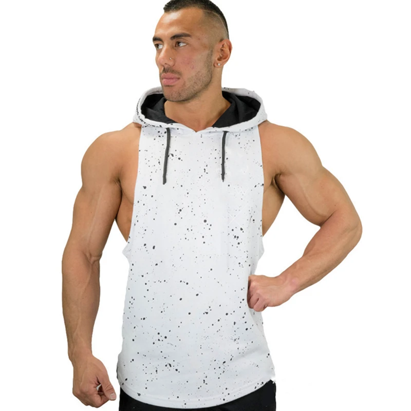 2019 hot Men Bodybuilding Tank Tops Gyms Fitness Workout Sleeveless Hoodies Man Casual Camouflage Hooded Vest Male Camo Clothing 2019 hot Men Bodybuilding Tank Tops Gyms Fitness Workout Sleeveless Hoodies Man Casual Camouflage Hooded Vest Male Camo Clothing