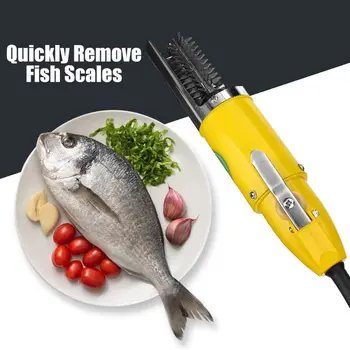 

110-220V/12V/24V 120W Powerful Electric Fish Scaler Rechargeable 6 Blades Fish Remover Cleaner Descaler Scraper Seafood Tool