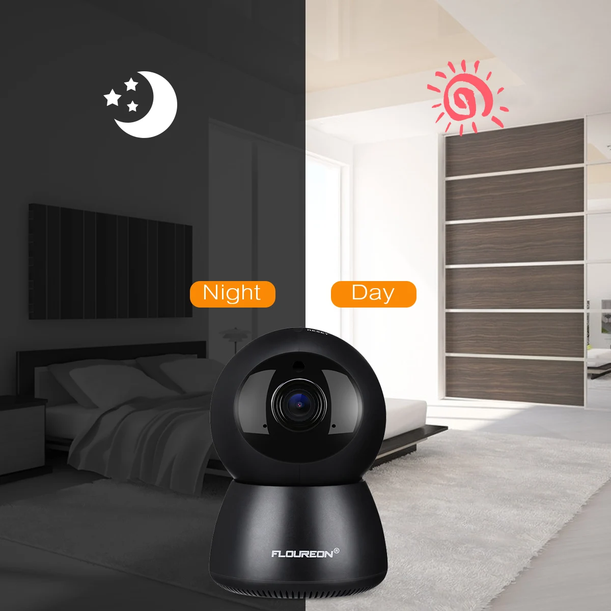360 Deg панорамная ip камера беспроводная видеонаблюдения на телефон домашняя
