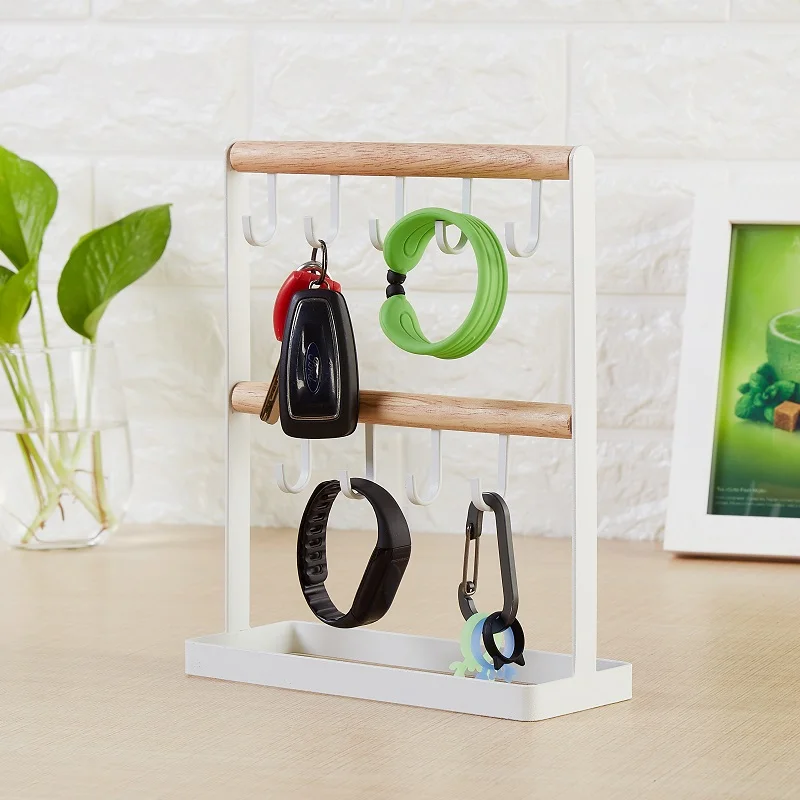 2 Tier Metal Minimalist Jewelry Accessory Stand Modern Elegant Jewelry