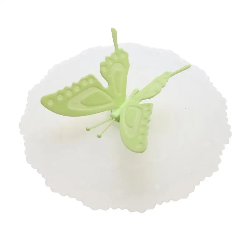 Симпатичные бабочки силиконовые крышки для чашек Анти-пыль Герметичная крышка для чашки крышка кофе чашка с крышкой Герметичная крышка кухонные инструменты