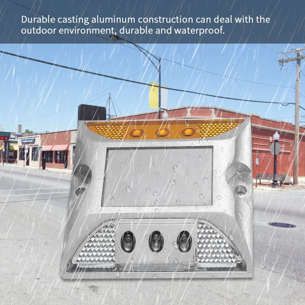 

12-24V Casting Aluminum Road Stud Light Outdoor Solar Powered Lamp for Pathway Road