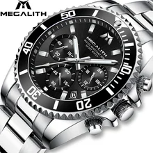MEGALITH Fashion Mens Watches Top Brand Luxury Chronograph Colck Men Watch Gents Reloj Hombre 2019 Sport Waterproof Wrist Watch MEGALITH Fashion Mens Watches Top Brand Luxury Chronograph Colck Men Watch Gents Reloj Hombre 2019 Sport Waterproof Wrist Watch