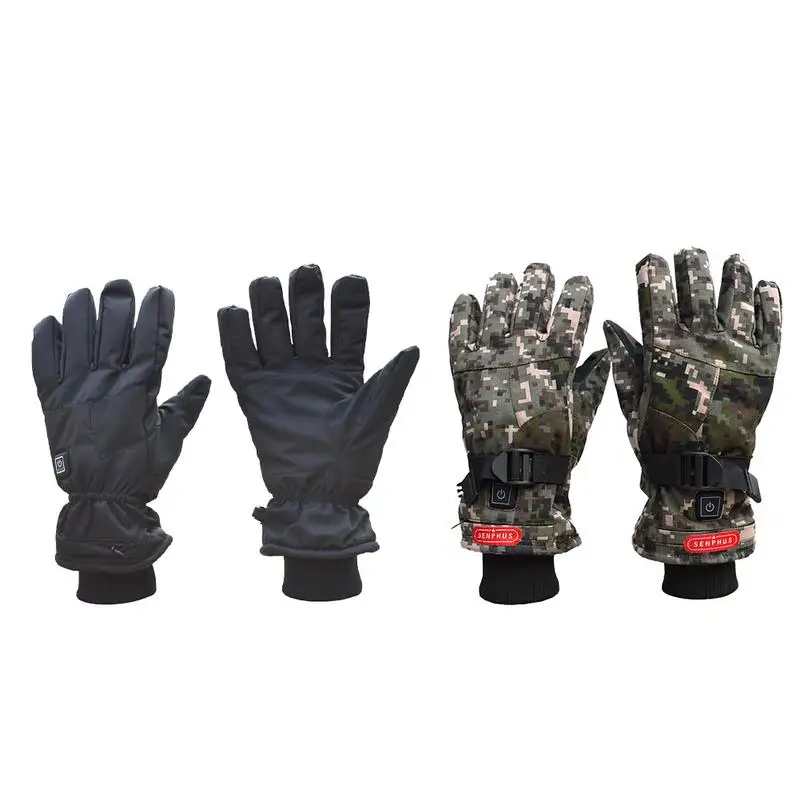 

Outdoor Electric Charging Heating Gloves 7.4v High Heat 3 Modes Control 5 Fingers Hand Back Palm Double heating