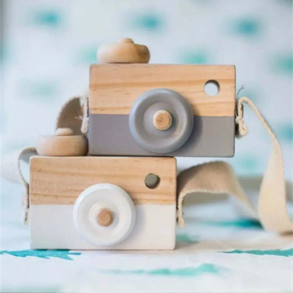

Cute Nordic Hanging Wooden Camera Toys Kids Toys 9.5*6*3cm Room Decor Furnishing Articles Baby Birthday Gifts Wooden