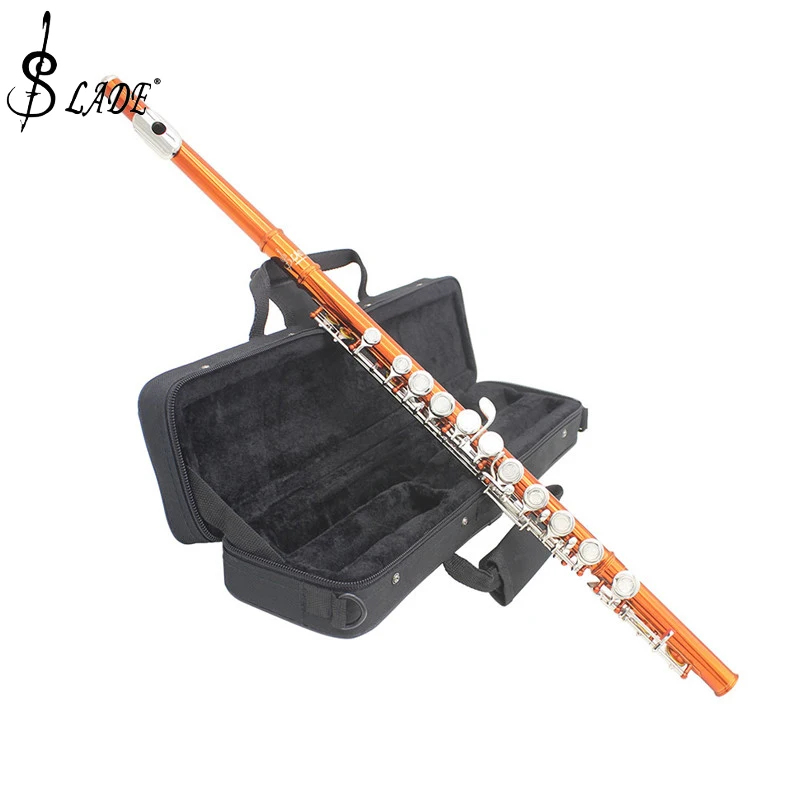 

SLADE High quality 16 Holes C Key Flute Cupronickel Plated Tube Clarinet Flauta Woodwind Instrument Flautos with Cloth Bag