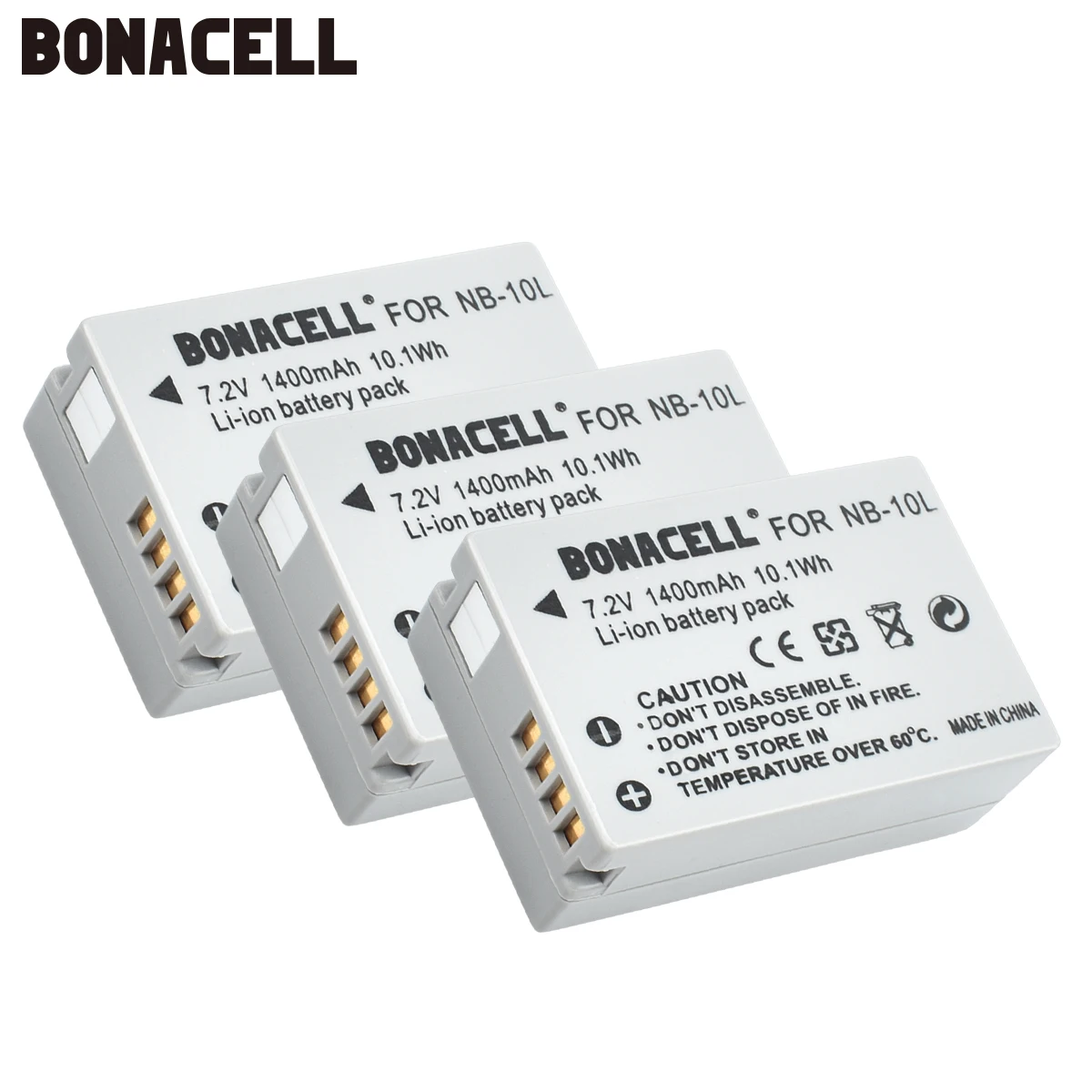 Bonacell 7,2 V 1400 мА/ч, NB-10L NB10L NB 10L батареи для Canon G1X G15 G16 SX40HS SX50HS SX60HS SX40 SX50 SX60 HS Bateria L50