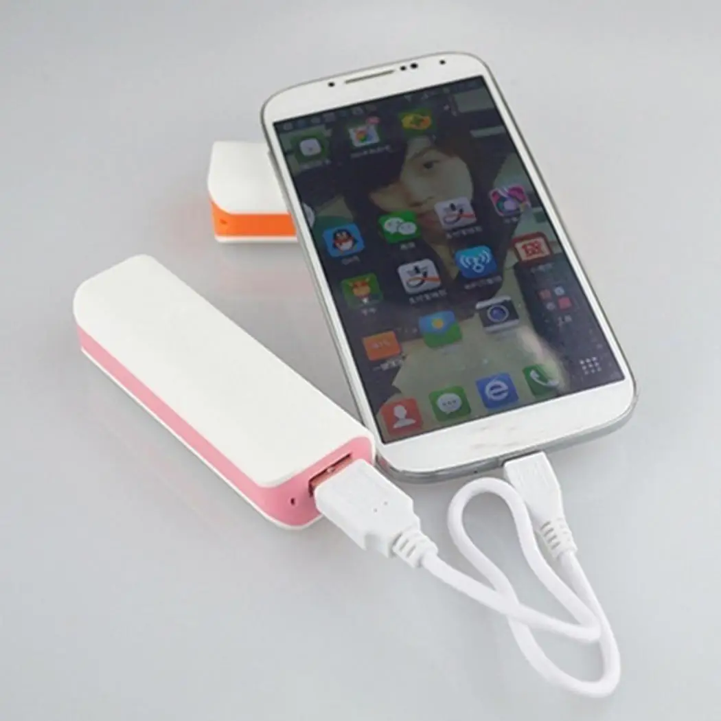 Портативный USB power Bank чехол Зарядное устройство DIY коробка 2600 мАч квадратный более