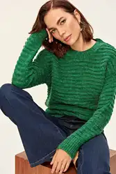Trendyol новый зеленый свитер вязаный свитер Подробная информация TOFAW19FV0152