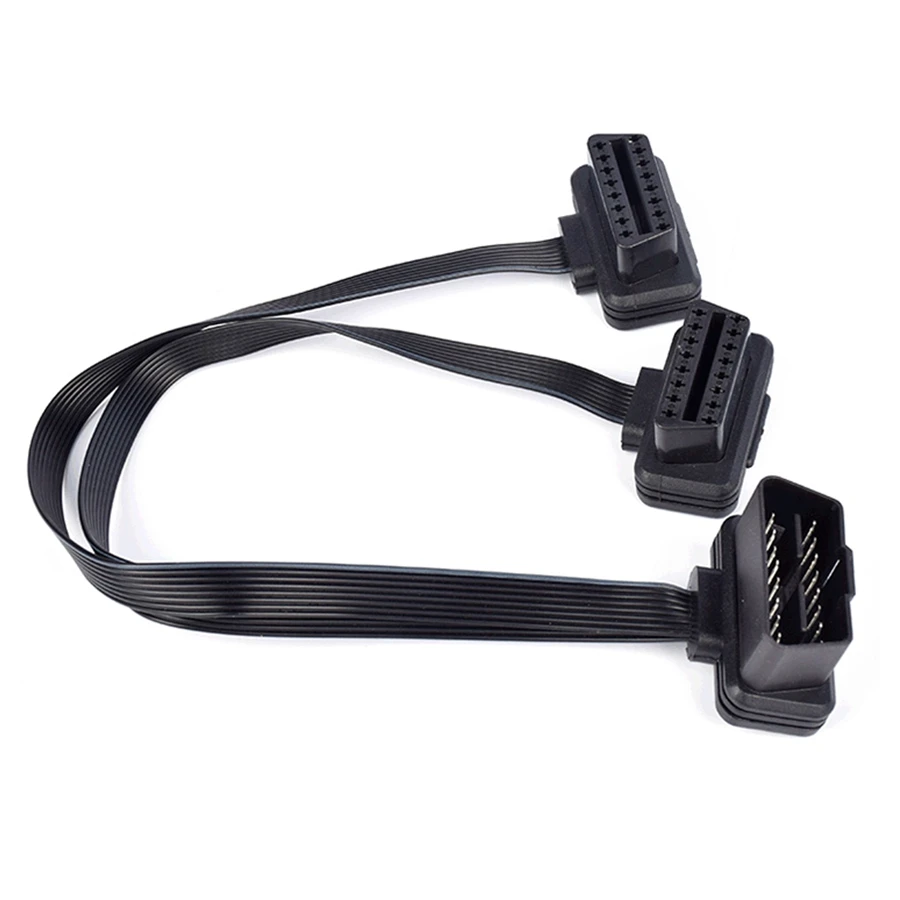 16 Pin ELM327 Мужской Двойной Женский Y 16Pin OBD 2 удлинитель для головок OBD2 OBDII контактный