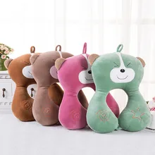 Плюшевая задняя подушка мультфильм Мягкие игрушки мягкие Путешествия Портативный шеи ворс мультфильм личности u-образный плюшевые подушки игрушка