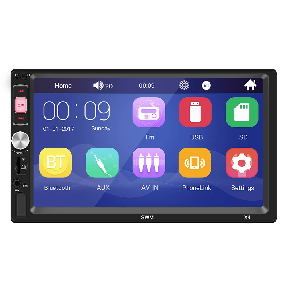 

X4 7 Inch HD touch Screen 4 channels Bluetooth Car Mp5 Player reversing car player Supporting Android 8.1 And IOS