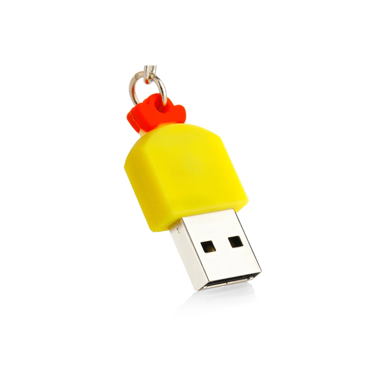 Смешно U диска Мода милый мультфильм животных жиров желтый цыпленок модель USB2.0