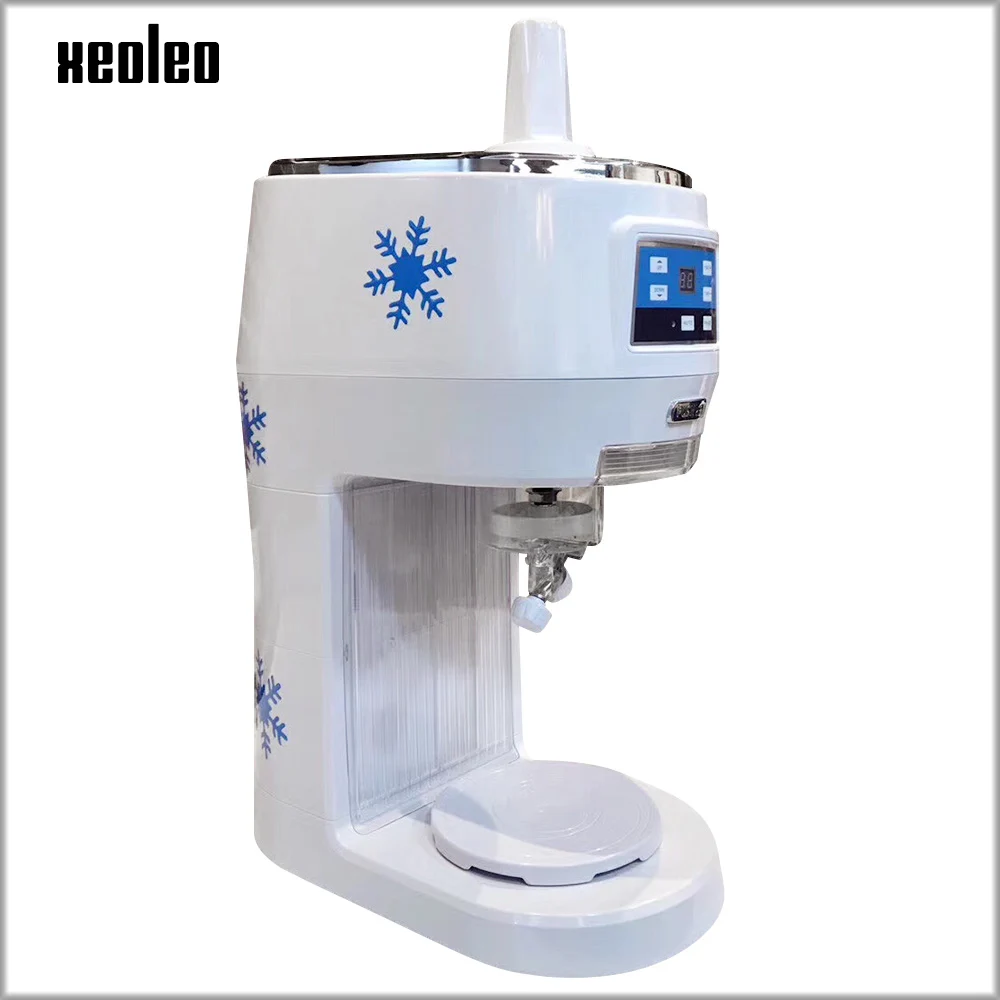 XEOLEO Ice shave machine 70kgs/h Commercial Ice shaver 300W Shaved ice machine Mini 110/220V White Snow Ice maker Icicle Slicer