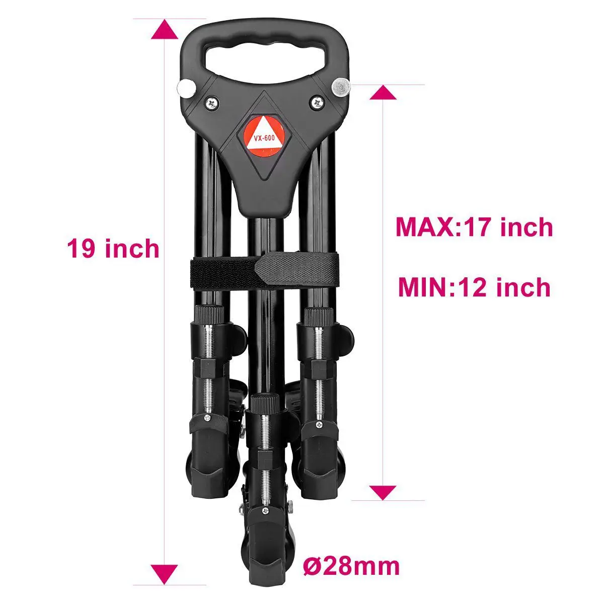  FFYY-KINGJOY pangshi VX-600 Photography Heavy Duty Tripod Dolly with Wheels and Adjustable Leg Moun