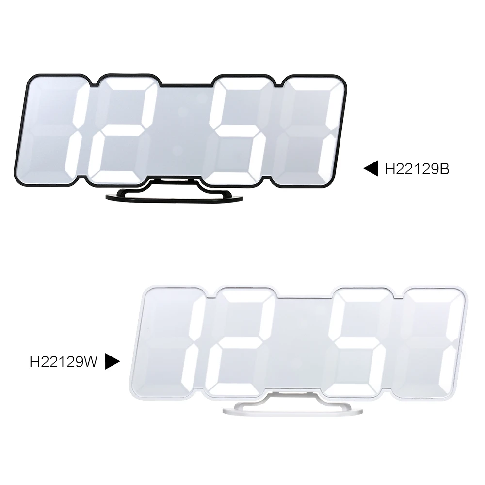 3D Беспроводной дистанционного цифровые часы-будильник с питанием от USB Температура с двумя часовыми поясами Дисплей RGB светодиодный 3-х уровневый Яркость звук Управление настенные часы