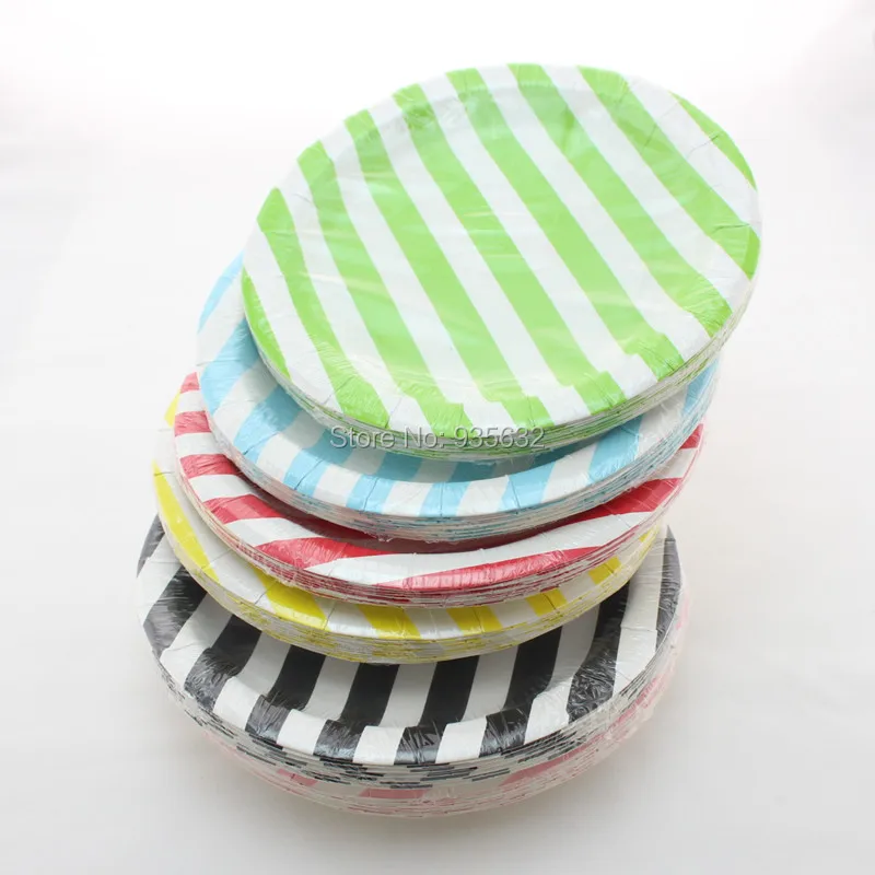 03 Round Stripe Paper Plate