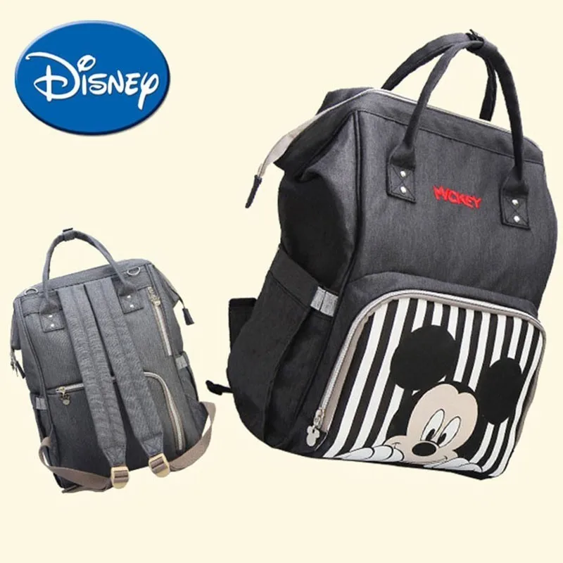

Disney Diaper Bag With USB Heating Large Capacity Nappy Backpack Heat Preservation Toddler Nursing Travel Backpack Water-Proof