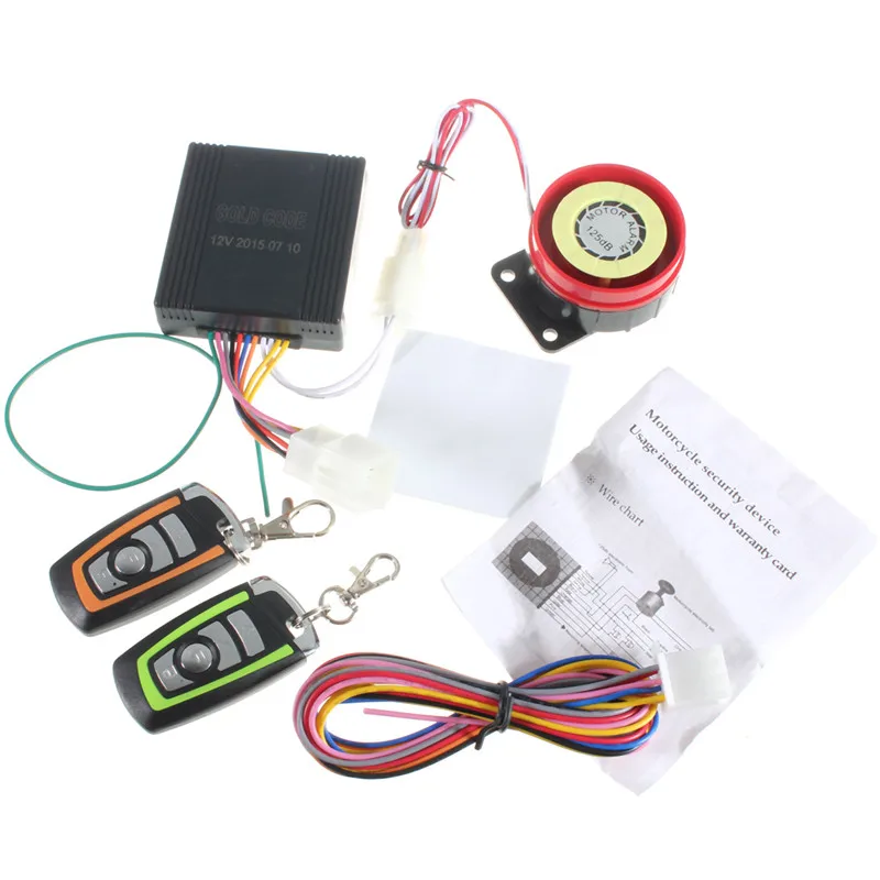 

Car Motorcycle Alarm System Scooter Anti-theft Safety Security Alarm Remote Control Horn 12V 125DB For Honda