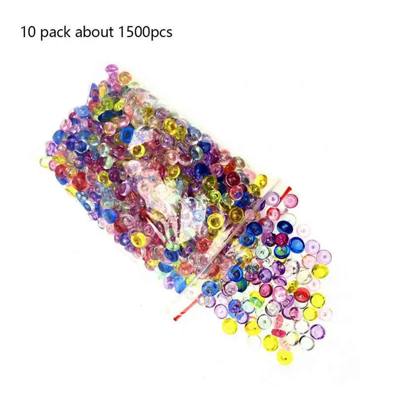 

10 Packs/Set 1500pcs Crystal Mud Material Flat Beads DIY Handmade Mixed Color Beads Plasticine Tools For Slime Color Random