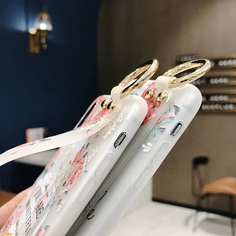 Чехол с ремешком на запястье для Iphone 11 pro XS Max XR 6S 7 8 Plus|Бамперы| |
