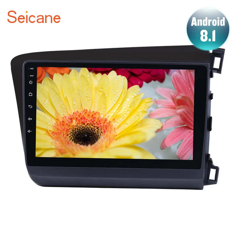Discount Seicane 9 Inch HD Touchscreen Android 8.1 GPS Navi Bluetooth For 2012 HONDA CIVIC Right Hand Driving WiFi Music Car Radio Player 0