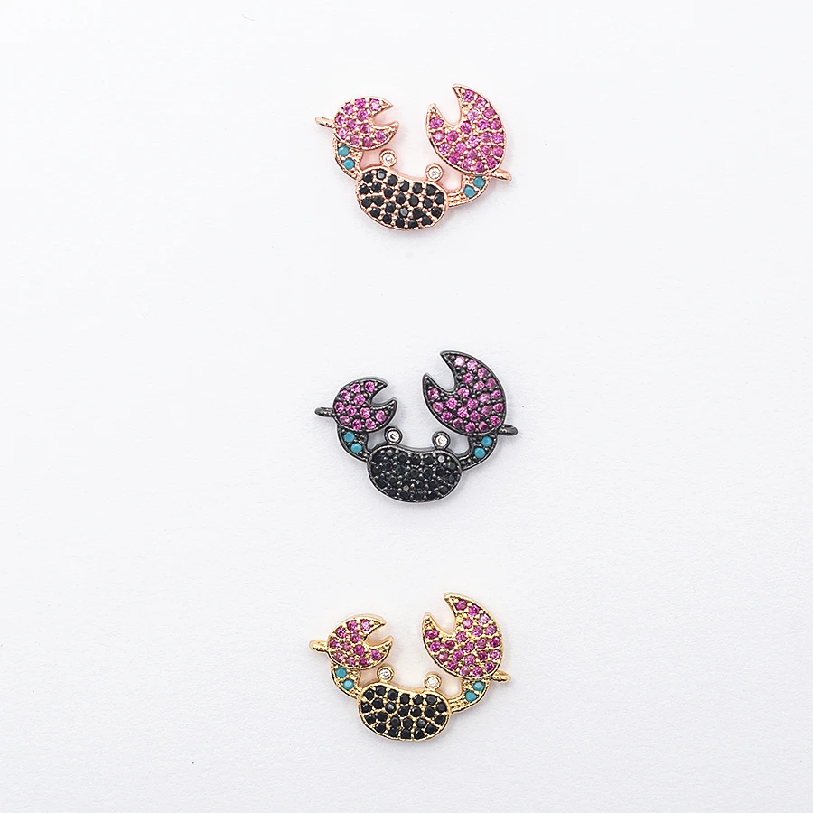 

Sexy Mom Rose Gold Jewelry Making DIY Accessories Jewelry Findings Crab Animal Three Color