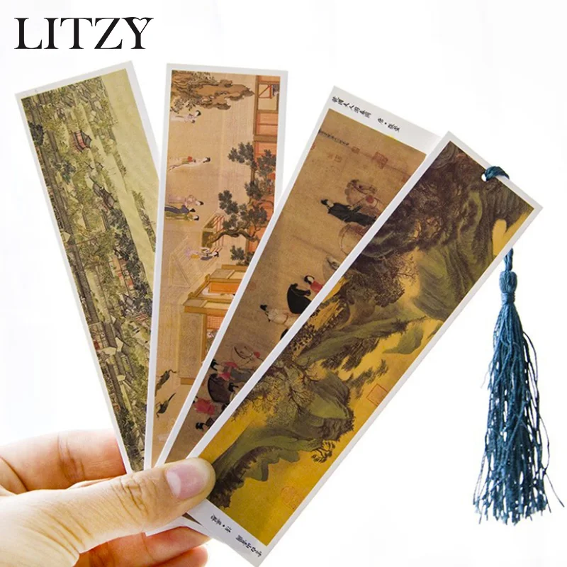 

30pcs/lot Ancient Chinese Painting Bookmarks Paper Clip For Book Korean Funny Kawaii Gift Office School Supply Stationery