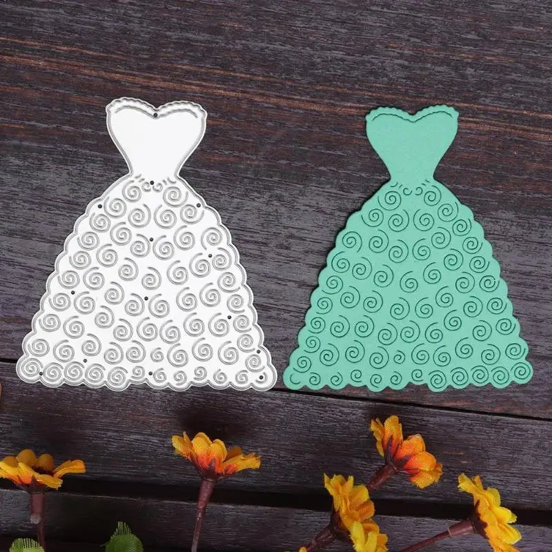 

Lady Evening Dress Cutting Dies For Scrapbooking Photo Album Valentine's Day Paper Card DIY Craft Dies LOVE Stencil