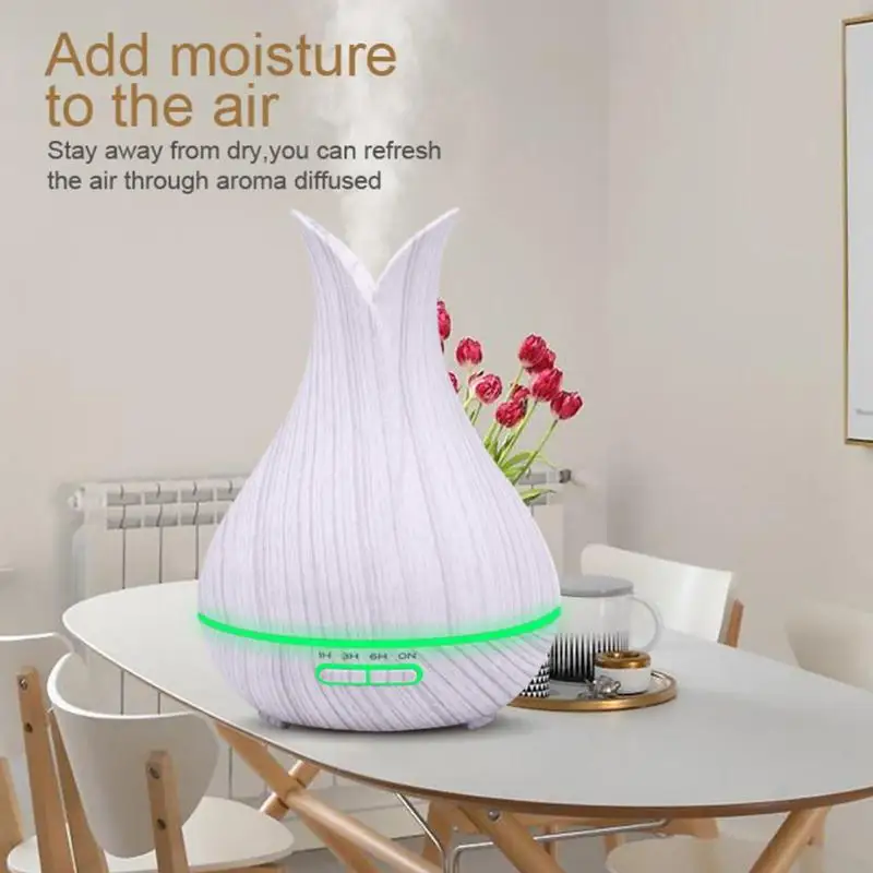 

400ml Ultrasonic Air Humidifier Aroma Essential Oil Diffuser with 7 Color LED Lights for Office Home ordinary/remote mode