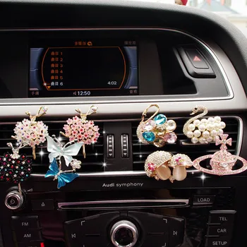 

Car Air Freshener Air Conditioner Outlet Perfume Clip Fragrance Diffuser Decoration Swan Mushroom Butterflies Planet Dance Girl