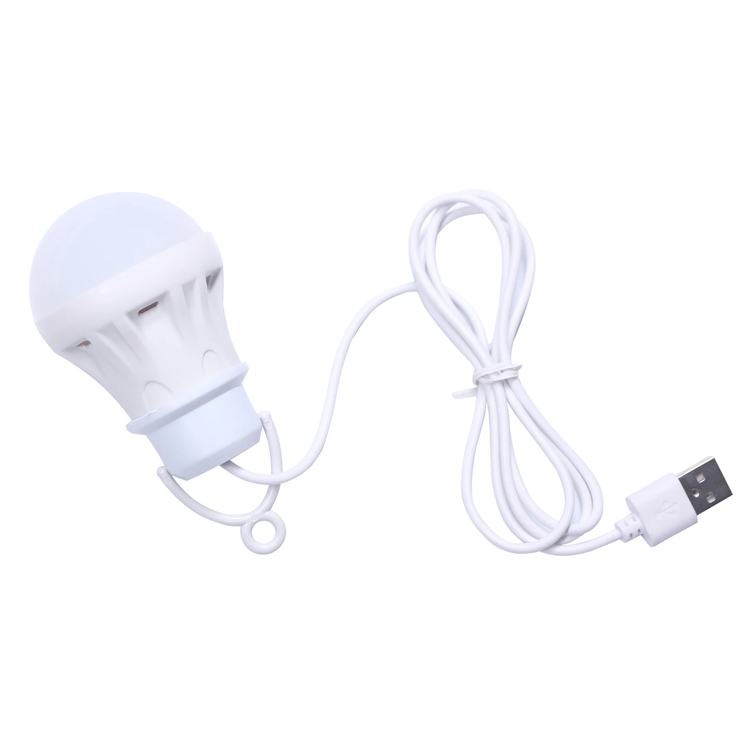 

Portable light bulb E27 3V 3W Usb bulb line 5730 mountaineering camping tent travel mobile power notebook tent night fishing lig
