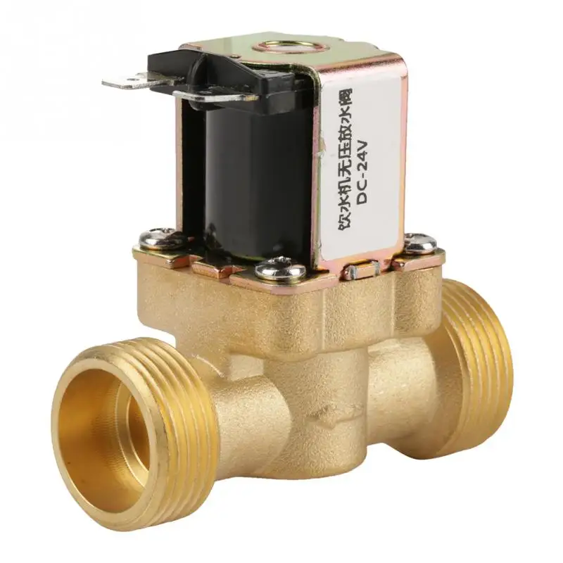 24V G3/4 BSPP латунный N/C нормально Электрический Соленоидный клапан 2-ходовой