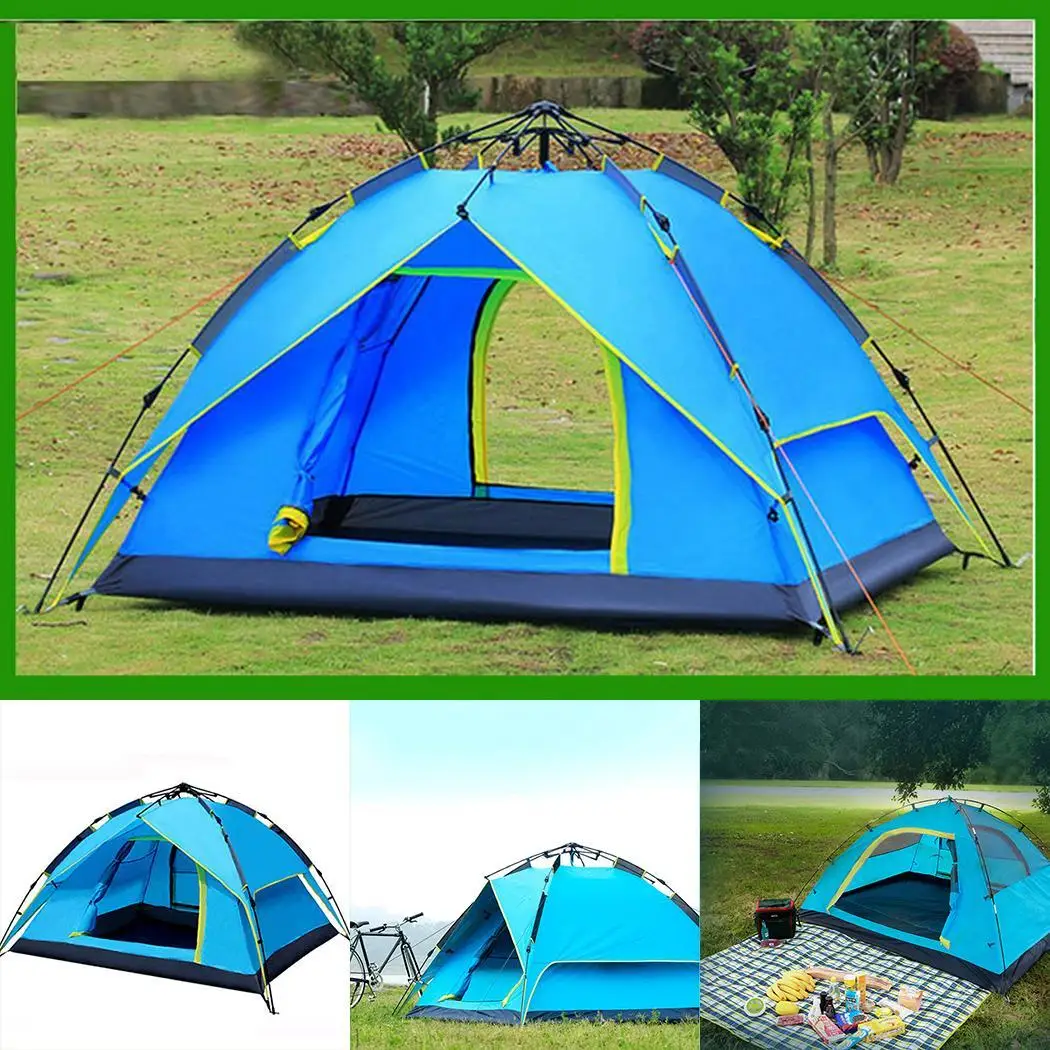 

Automatic Outdoor Tent 3-4 Person Camping Tent,Easy Instant Setup Protable Backpacking for Sun Shelter,Travelling,Hiking