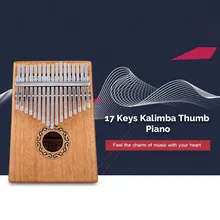 17 ключ палец калимба Mbira санза игрушечное пианино карман и закручивания крышек дой-геккон клавиатура Marimba дерево; Высококачественный музыкальный инструмент для обучения детей игрушки