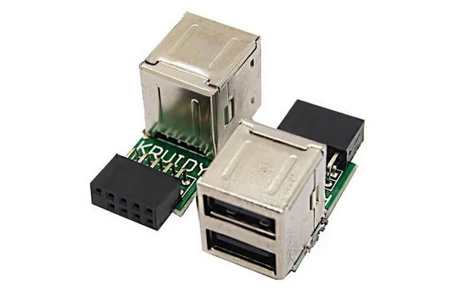 100 шт. адаптер конвертер для материнской платы на 2 порта USB 0|Компьютерные кабели и